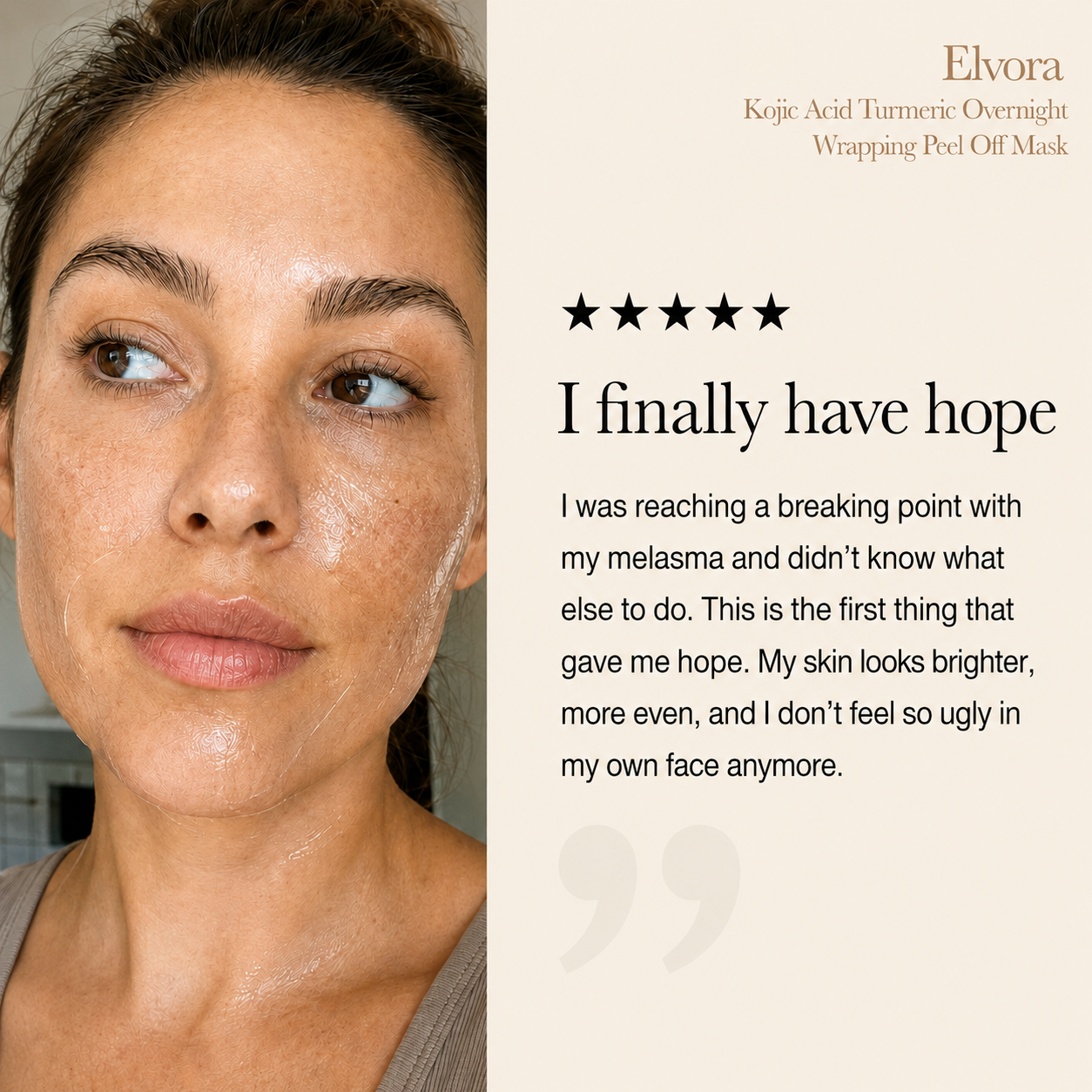 ELVORA Kojic Acid Turmeric Wrapping Mask